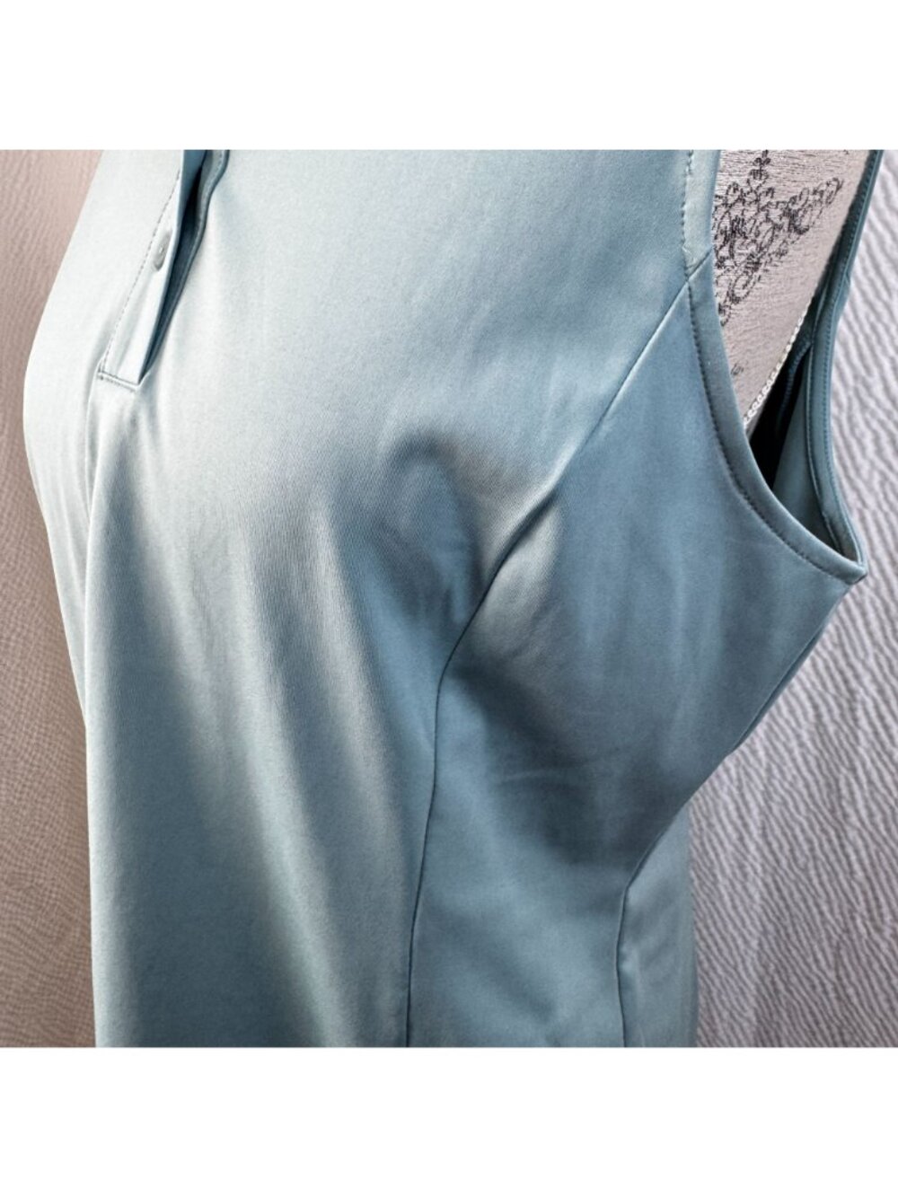 Tommy Bahama Golf Tennis Dress Aqua Blue Sleeveless Polo Stretch Size M - Picture 4 of 8